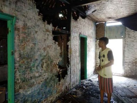 Rumah di Jalan Patimura Bandarlampung Terbakar