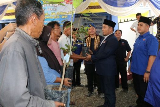 DPD Partai Nasdem Lampung Selatan Tanam 500-an Pohon di Desa Palembapang