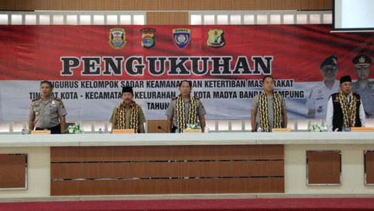 Kapolresta Bandarlampung Kukuhkan Ratusan Kelompok Sadar Kamtibmas
