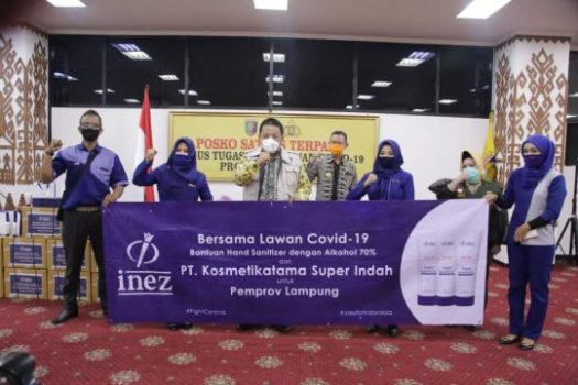 1.000 Botol Handsanitizer Bantuan PT Inez Kosmetik Segera Didistribusikan untuk Warga Lampung