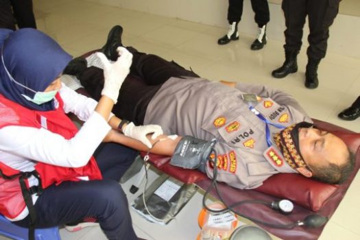 Polresta Bandarlampung Gelar Bakti Sosial Donor Darah