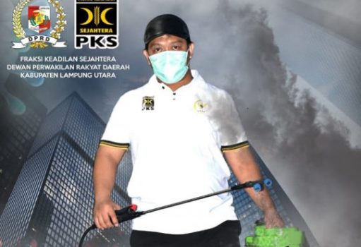 Antisipasi Penyebaran Covid-19 di Sekitar Lokasi Karantina, PKS Lampung Utara Lakukan Penyemprotan