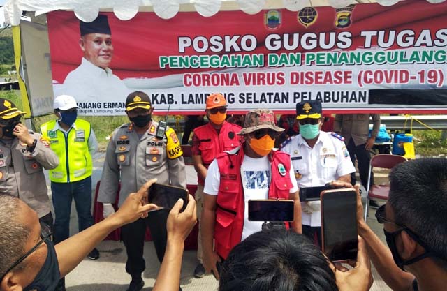 Dukung Larangan Mudik, Pemkab Lamsel Dirikan Posko di Pintu Keluar Pelabuhan Bakauheni