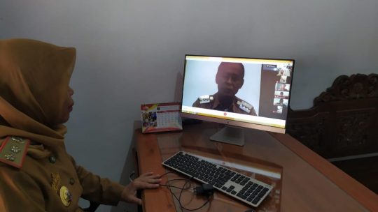 Cegah Covid-19, OPD Kota Metro Rapat dengan Video Conference