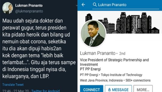 Mantan Pejabat BUMN Ini Membully Jokowi dan Serang Pejabat