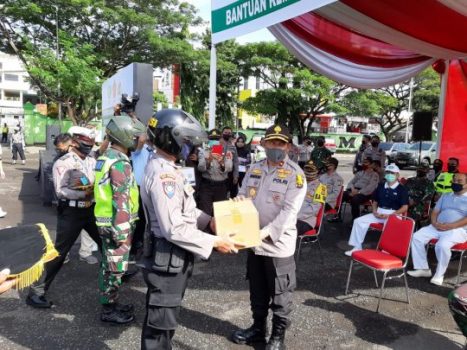 Polda Lampung Lepas Tim Pendistribusian 5.000 Paket Sembako Terdampak Covid-19