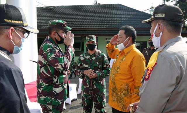 Kunker, Pangdam Sriwijaya Ingin Pastikan Kasus Covid-19 di Lampung Aman