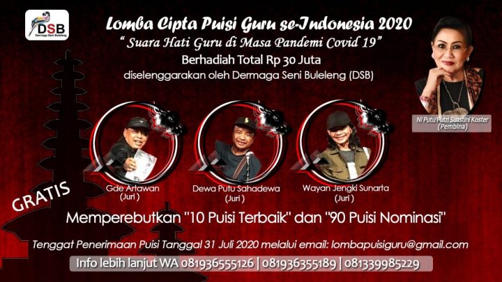 Dermaga Seni Buleleng Gelar Lomba Cipta Puisi untuk Guru Berhadiah Total Rp30 Juta