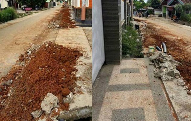 Bekas Galian Pipa tak Dirapikan, Ini Kata PDAM Way Rilau