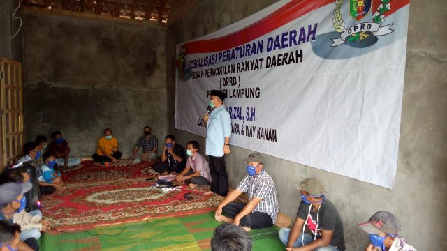 Sosialisasi Perda Nomor 1 Tahun 2019, Yozi Rizal Ajak Masyarakat Waykanan Jauhi Narkoba