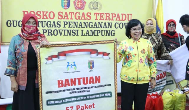 Covid-19, Pemprov Lampung Terima Bantuan dari Kementerian PPPA