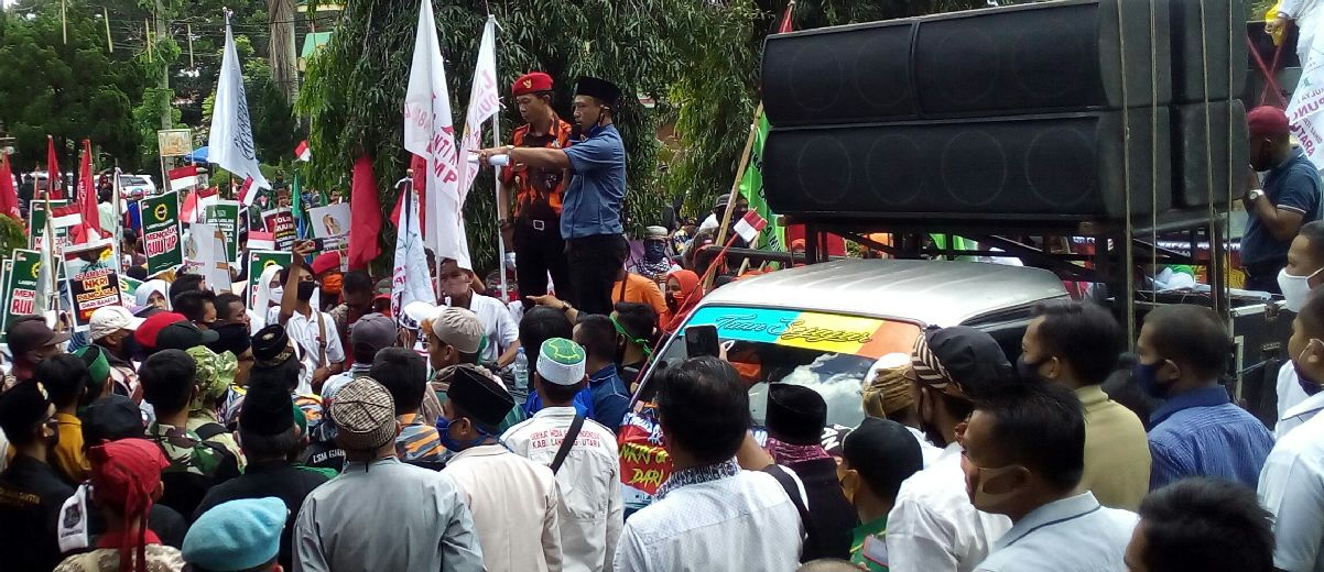 Aliansi Masyarakat Lampung Utara Demo Tolak RUU HIP