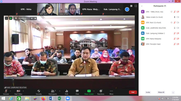 Cegah Korupsi, KPK Koordinasi dengan Pemkab Lamsel