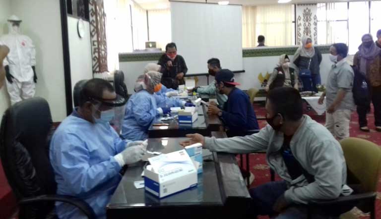 Puluhan Wartawan Lampung Jalani Rapid Test, Ini Hasilnya
