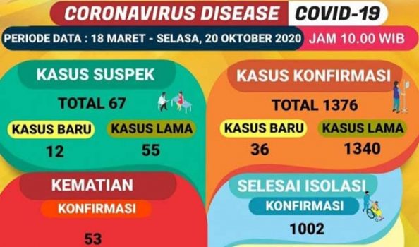Tambah 36, Pasien Covid-19 di Lampung Jadi 1.376 Orang