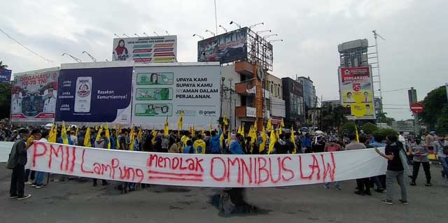 Tolak Omnibus Law, PMII Lampung Ajak Elemen Masyarakat Ajukan Uji Materi ke MK