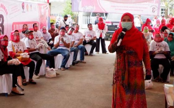 Kampanye di Rajabasa Raya, Eva Dwiana Ajak Warga Waspadai Politik Uang