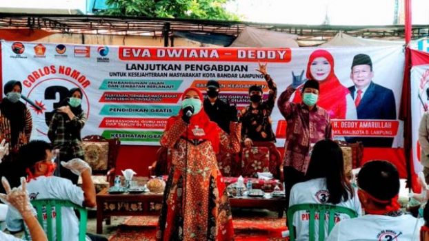 Bandarlampung Zona Merah, Eva Dwiana Ajak Masyarakat Patuhi Protokol Kesehatan