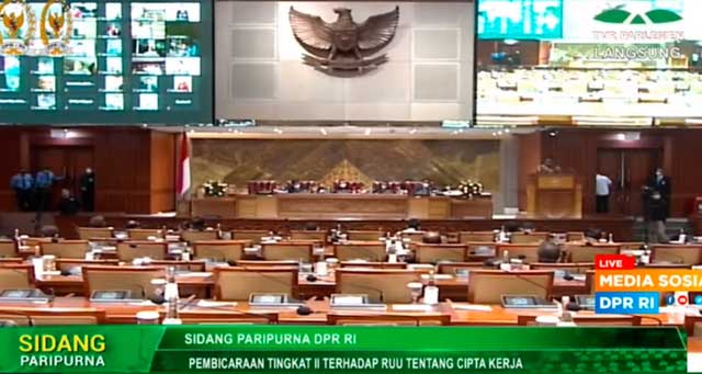 Fraksi Partai Demokrat Walk Out dari Rapat Paripurna RUU Cipta Kerja