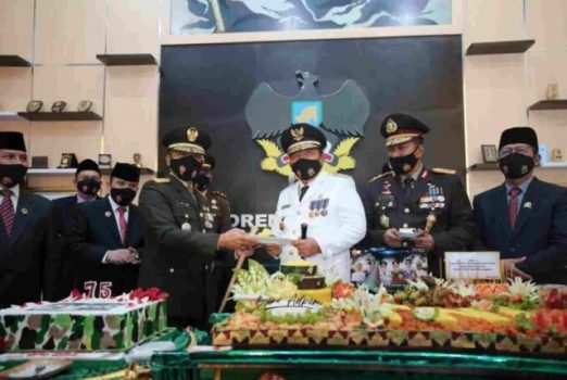 Gubernur dan Forkopimda Ikuti Upacara HUT TNI ke-75 secara Virtual Bersama Presiden