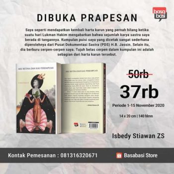 Harta Karun Sastrawan Isbedy Stiawan ZS Ini Sudah Bisa Dipesan