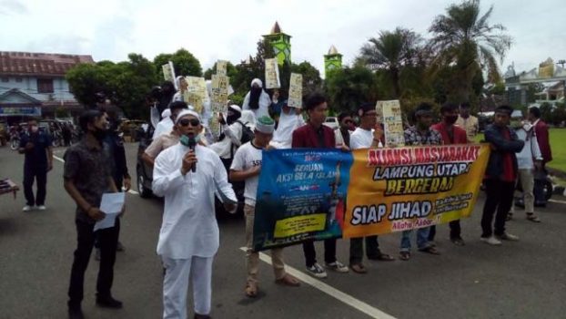 Aliansi Masyarakat Lampura Tuntut Presiden Prancis Minta Maaf