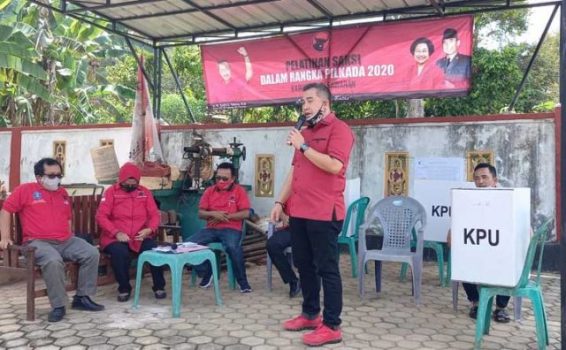 Pilkada Pesawaran, Dendi Ikuti Simulasi Pemilihan di TPS Negeri Sakti