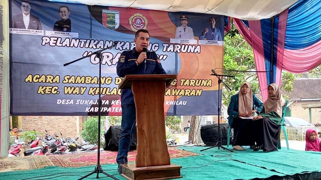 Dendi Berharap Karang Taruna Ikut Mengentaskan Masalah Sosial di Pesawaran