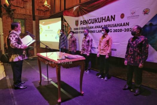 Gubernur Lampung Kukuhkan Direksi BUMD
