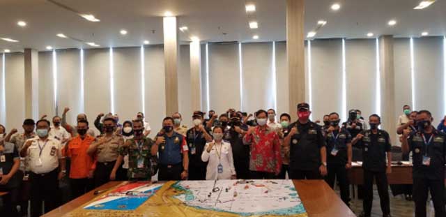 Kemenhub Gelar Latihan Penanggulangan Pencemaran Laut di Pelabuhan Panjang