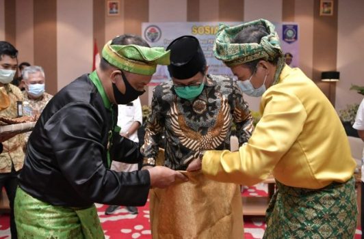 Menteri Desa PDTT Terima Penghargaan Adat Kerabat Kesultananan Palembang