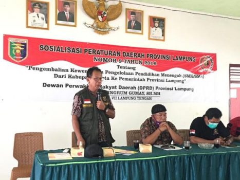 Mingrum Gumay Gelar Sosperda Nomor 9 Tahun 2016