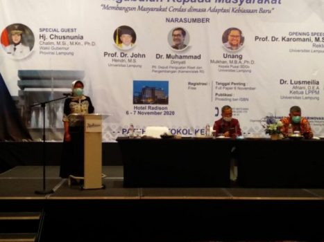 Unila Gelar Seminar Nasional Membangun Masyarakat Cerdas Era New Normal