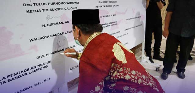Walikota Herman Hadiri Deklarasi Kesepakatan Pilkada Serentak