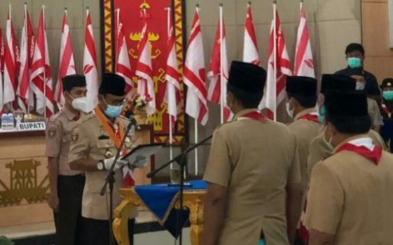 Bupati Budi Utomo Dilantik Sebagai Mabicab Pramuka Lampung Utara