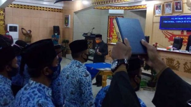 Sekda Lampung Utara Lantik 62 Pejabat Fungsional
