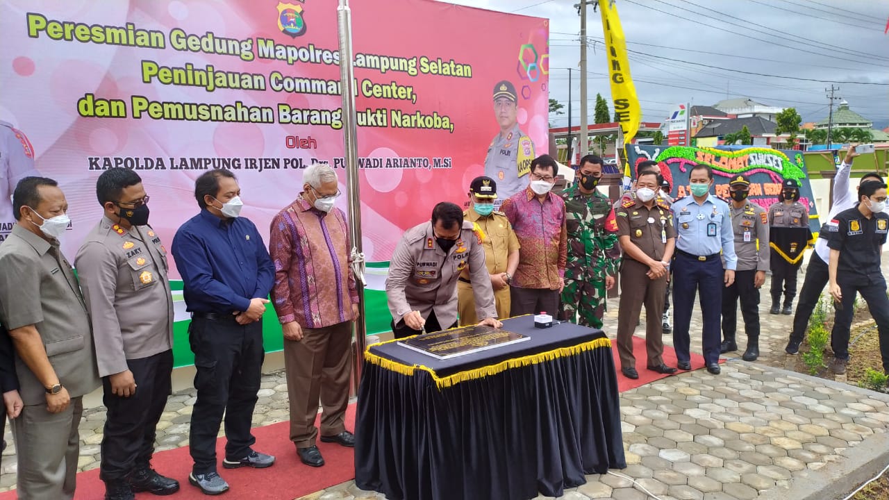 Kapolda Lampung Resmikan Gedung Baru Mapolres Lampung Selatan