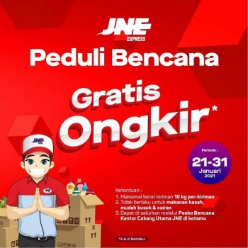 Peduli Bencana, JNE Gratiskan Biaya Pengiriman Bantuan