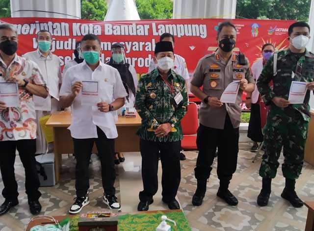 Herman HN Berharap Warga Bandarlampung tidak Ragu Divaksin Covid-19