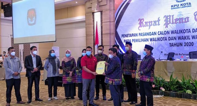 Ini Alasan KPU Tetapkan Eva-Deddy sebagai Paslon Terpilih Pilkada Bandarlampung 2020