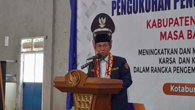 Budi Utomo Kukuhkan Pengurus Karang Taruna Lampung Utara 2021-2026