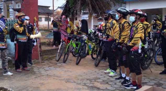 Reses di Lamtim, Ali Imron Sosialisasi Perda dan Lepas Peserta Gowes