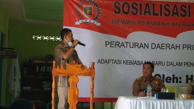 Ali Imron Sosialisasikan Perda Adaptasi Kebiasaan Baru di Brajayekti