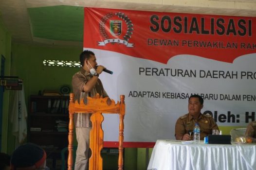 Ali Imron Sosialisasikan Perda Adaptasi Kebiasaan Baru di Brajayekti