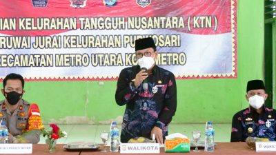Walikota Metro Resmikan Kelurahan Tangguh Nusantara Purwosari