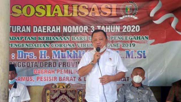 Sosialisasikan Perda AKB, Mukhlis Basri Imbau Warga tidak Takut Divaksin