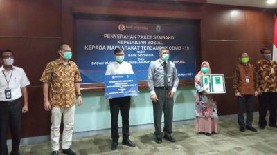 Peduli Covid-19, Bank Indonesia KpW Lampung Sinergi Dengan BMPD Bagikan 3.726 Sembako