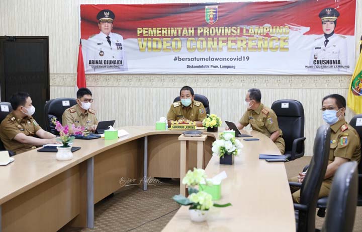 Gubernur Arinal Djunaidi Ikuti Peluncuran Aksi Pencegahan Korupsi 2021-2022 