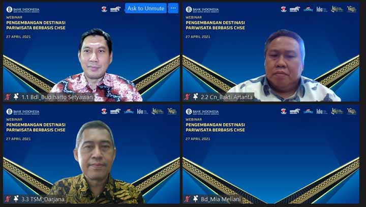 Kepala BI Lampung Buka Webinar Pengembangan Destinasi Wisata Berbasis CHSE