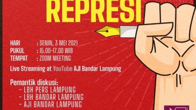 Hari Pers Sedunia, AJI Bandarlampung Gelar Diskusi “Dalam Bayang-bayang Represi”